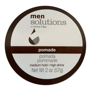 Great Clips Men Solutions Hair Pomade Medium Hold High Shine 2 oz New